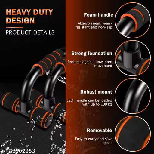 Ergonomic non-slip push up bars for home gym workout - VedaWell